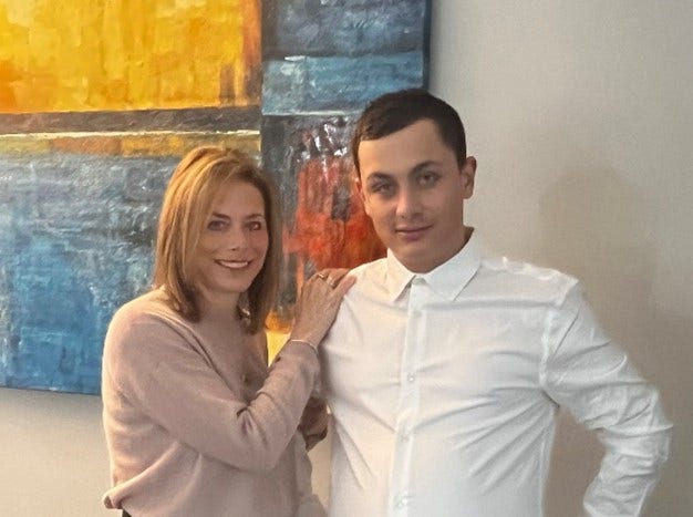 Photo of Lori Leathers and her son Gabe
