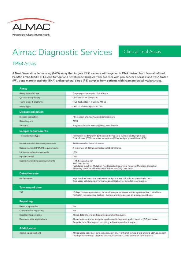 TP53 Clinical Trial Assay